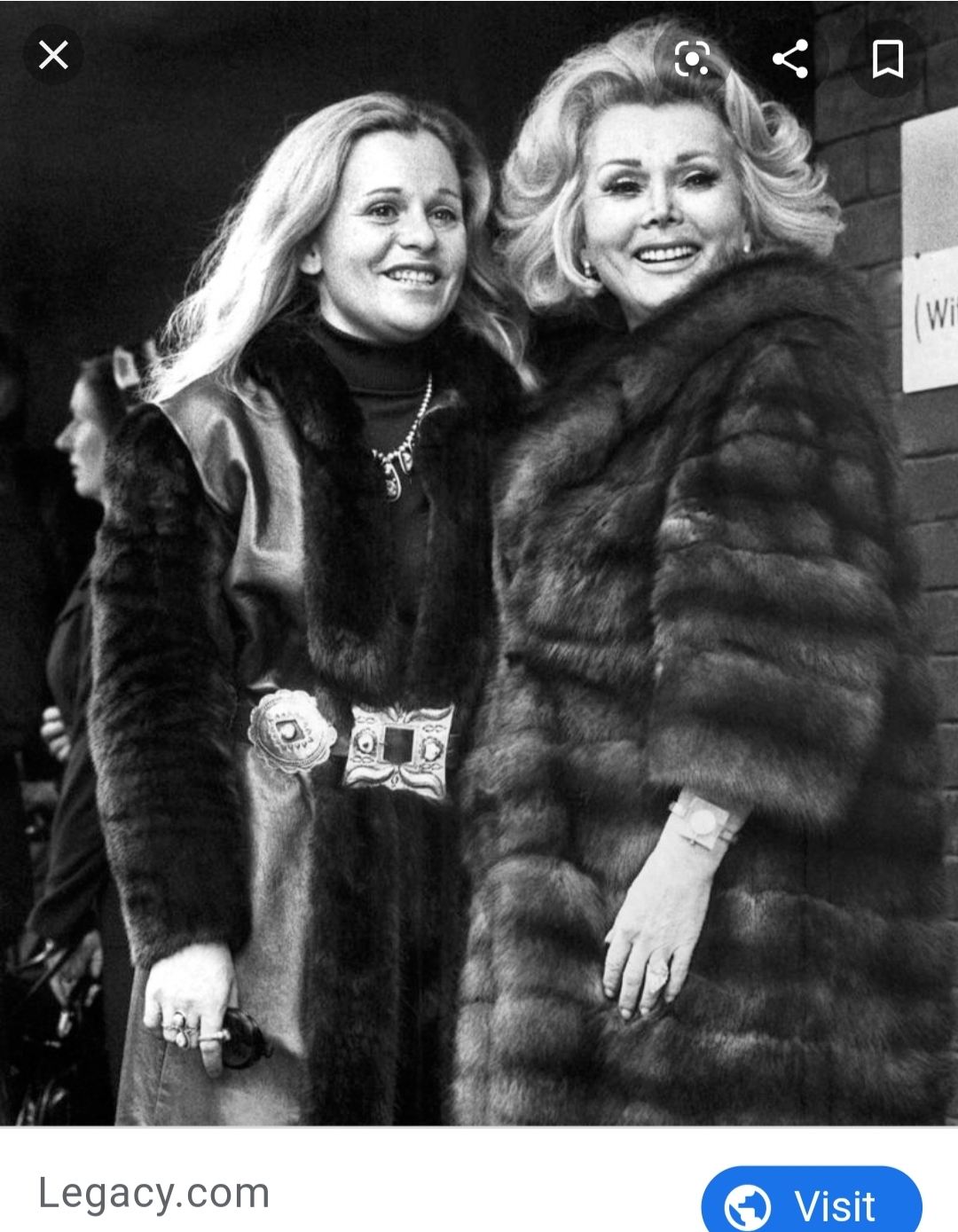 Francesca with her mother, Zsa Zsa