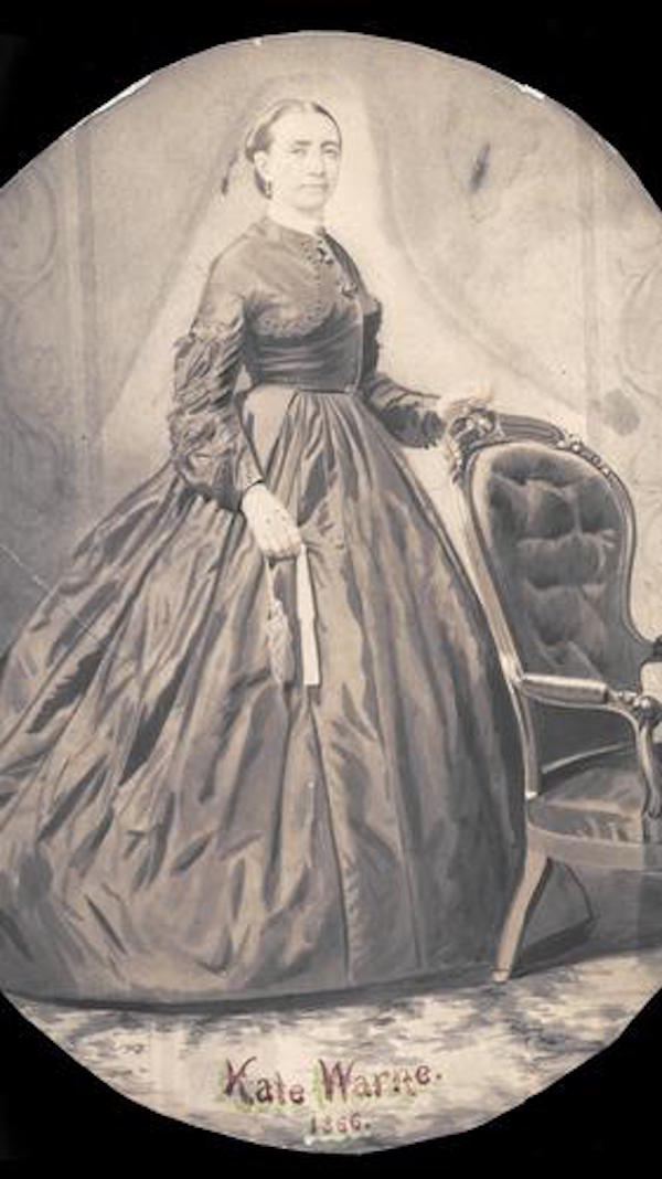 This watercolor of Kate is from 1866. There are no known photographs of Kate.