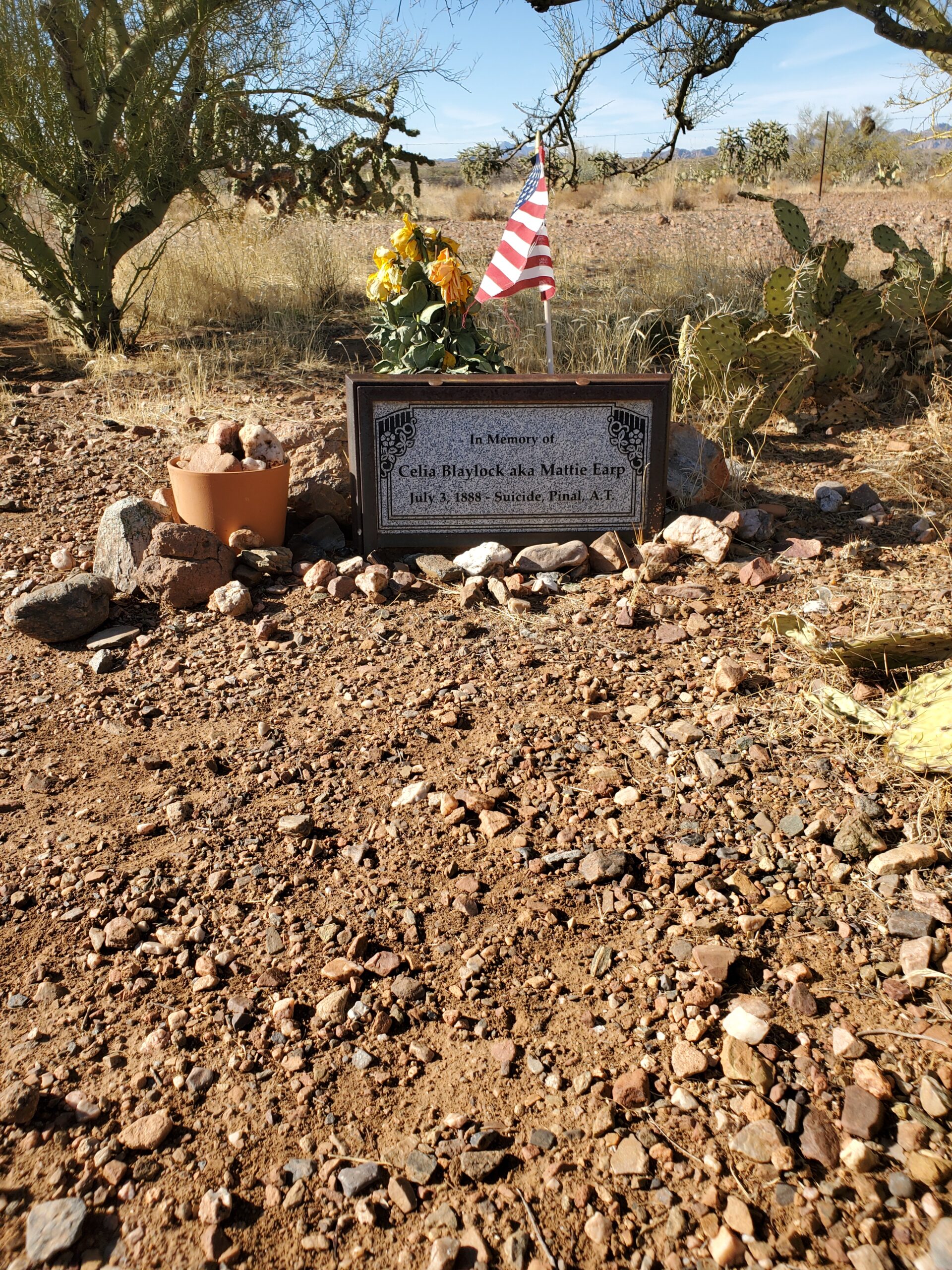 This marker was placed by the overseers of the cemetery