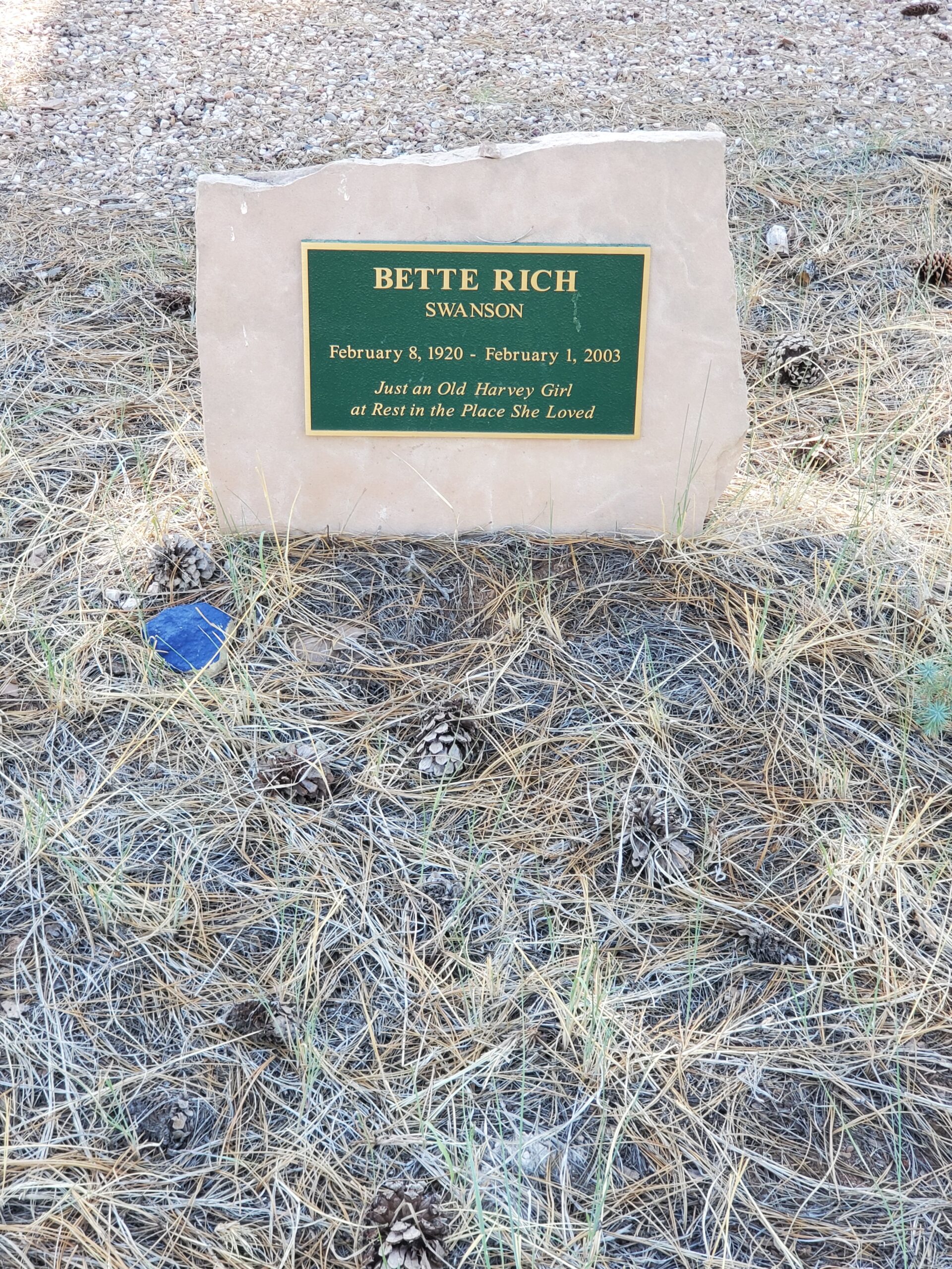 Bette Rich Swanson Grave Marker