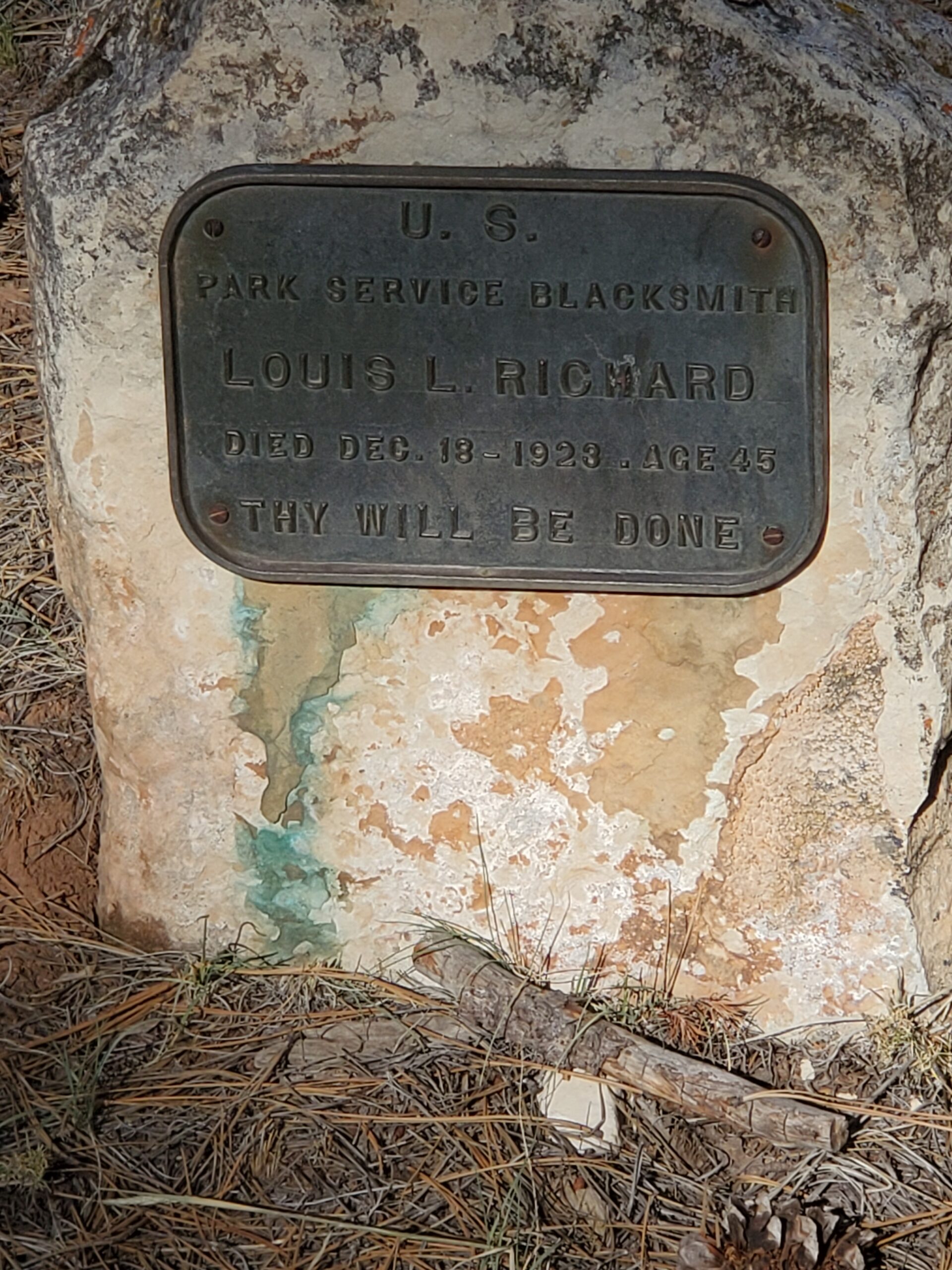 This headstone dates from 1928, one of the older markers in the cemetery