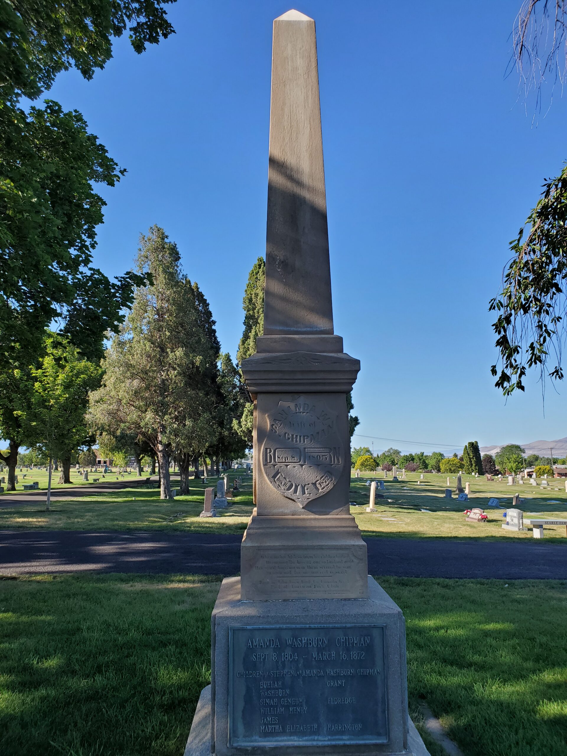 This large obelisk is a monument to the Chipman Family.