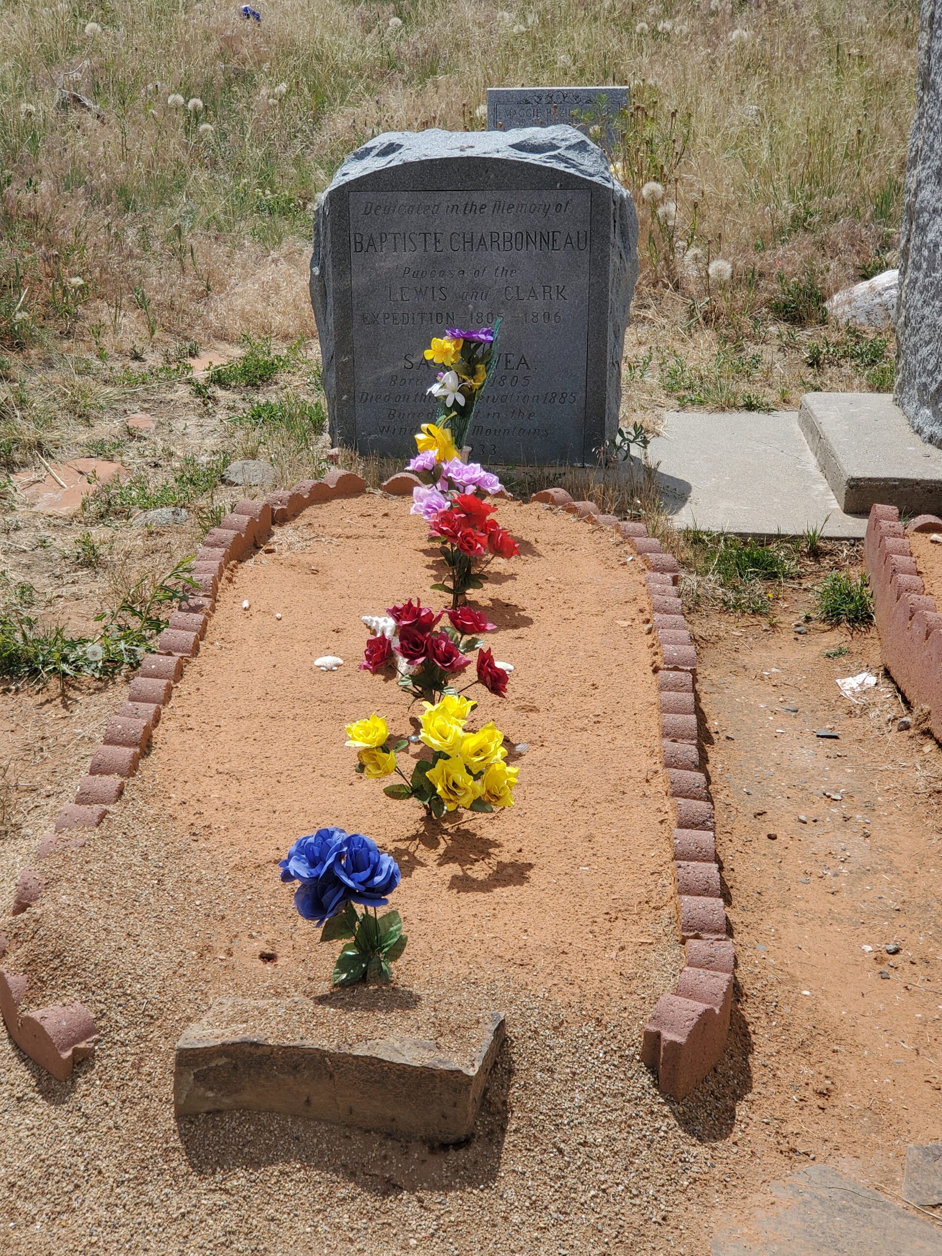 Sacagawea's son Jean Baptiste is honored beside her